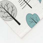 Niedliches Gekritzel-Waldmuster Fleecedecke (Ecke)