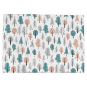 Niedliches Gekritzel-Waldmuster Große Geschenktüte (Rückseite)