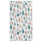 Niedliches Gekritzel-Waldmuster Kleine Geschenktüte (Rückseite)