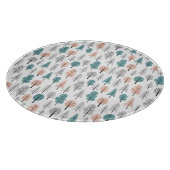 Niedliches Gekritzel-Waldmuster Schneidebrett (Ecke)