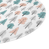 Niedliches Gekritzel-Waldmuster Schneidebrett (Ecke)