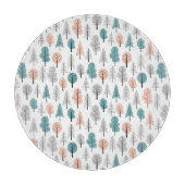 Niedliches Gekritzel-Waldmuster Schneidebrett (Vorderseite)