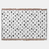 Niedliches Gekritzeleyelash-Muster Decke (Vorderseite)