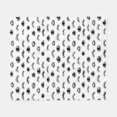 Niedliches Gekritzeleyelash-Muster Fleecedecke (Vorderseite (Horizontal))