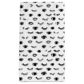 Niedliches Gekritzeleyelash-Muster Kleine Geschenktüte (Vorderseite)