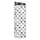 Niedliches Gekritzeleyelash-Muster Thermosbecher (Nach rechts gedreht)