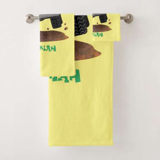 Niedliches Geländefahrzeug Cartoon Badhandtuch Set (Insitu)