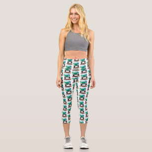 Niedliches Geländefahrzeug Cartoon Capri Leggings