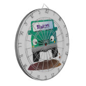 Niedliches Geländefahrzeug Cartoon Dartscheibe (Vorderseite Links)