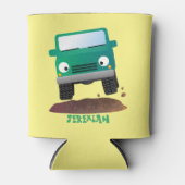 Niedliches Geländefahrzeug Cartoon Dosenkühler (Vorderseite)