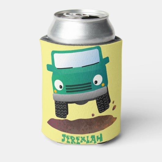 Niedliches Geländefahrzeug Cartoon Dosenkühler (Kanne Rückseite)