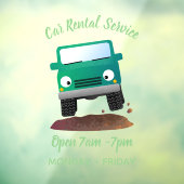 Niedliches Geländefahrzeug Cartoon Fensteraufkleber (Blatt 3)