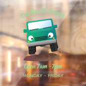 Niedliches Geländefahrzeug Cartoon Fensteraufkleber (Blatt 2)