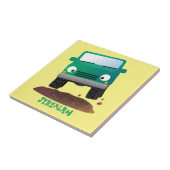 Niedliches Geländefahrzeug Cartoon Fliese (Seite)