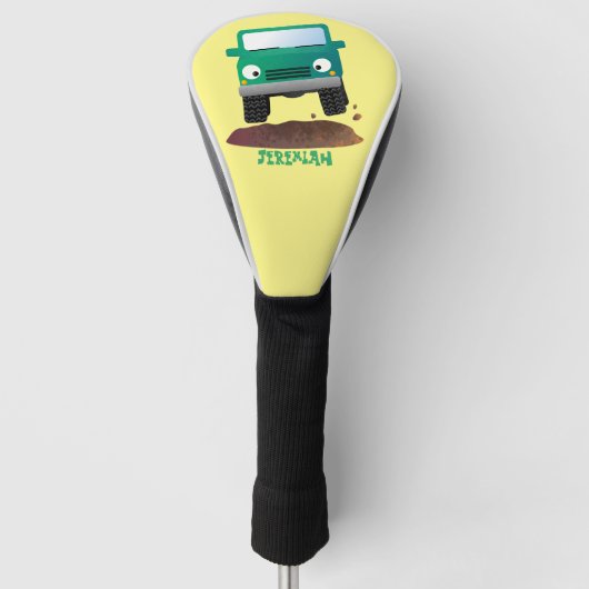 Niedliches Geländefahrzeug Cartoon Golf Headcover (Vorderseite)