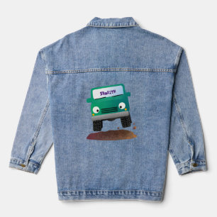Niedliches Geländefahrzeug Cartoon Jeansjacke