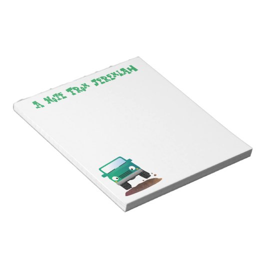 Niedliches Geländefahrzeug Cartoon Notizblock (angewinkelt)