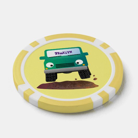 Niedliches Geländefahrzeug Cartoon Pokerchips (Einzeln)