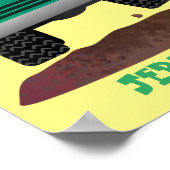 Niedliches Geländefahrzeug Cartoon Poster (Ecke)