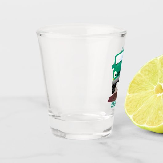 Niedliches Geländefahrzeug Cartoon Schnapsglas (Links)