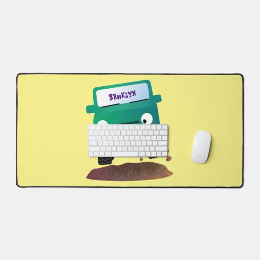 Niedliches Geländefahrzeug Cartoon Schreibtischunterlage (Tastatur & Maus)