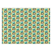 Niedliches Geländefahrzeug Cartoon Tischdecke (Vorderseite (Horizontal))