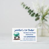 Niedliches Geländefahrzeug Cartoon Visitenkarte (Stehend Vorderseite)