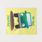 Niedliches Geländefahrzeug Cartoon Wandteppich (Vorderseite (Horizontal))