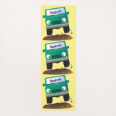 Niedliches Geländefahrzeug Cartoon Yogamatte (Rückseite)