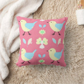 Niedliches Gelb- und Bläuenmuster Kissen (Decke)