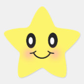 Niedliches Gelbbaby Stern-Aufkleber (Vorderseite)