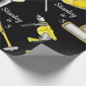 Niedliches Gelbbaumgestänge Party Geschenkpapier (Ecke)