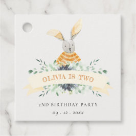 Niedliches Gelbblütenblatt jedes Lebensjahres Geschenkanhänger