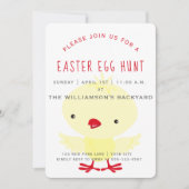 Niedliches Gelbente | Einladung zur Ostereijagd (Vorderseite)