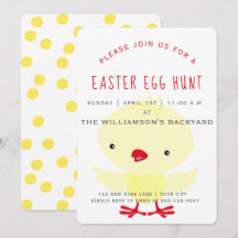 Niedliches Gelbente | Einladung zur Ostereijagd