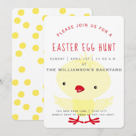 Niedliches Gelbente | Einladung zur Ostereijagd