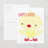 Niedliches Gelbente | Osterfest Feiertagspostkarte (Vorne/Hinten)
