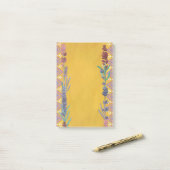 Niedliches gelbes Blumenmuster. Botanisch geometri Post-it Klebezettel (Auf Schreibtisch)