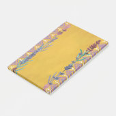 Niedliches gelbes Blumenmuster. Botanisch geometri Post-it Klebezettel (angewinkelt)