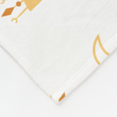 Niedliches gelbes Boho Celestie Nahtloses Muster Fleecedecke (Ecke)