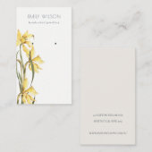 Niedliches Gelbes Daffodil-Stuhl Visitenkarte (Vorne/Hinten)