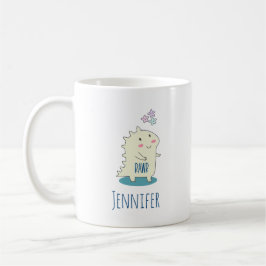 Niedliches Gelbes Dino mit glücklichen Sternen Kaffeetasse