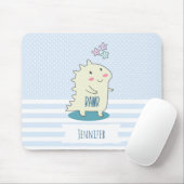 Niedliches Gelbes Dino mit glücklichen Sternen Mousepad (Mit Mouse)