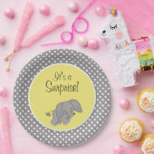 Niedliches gelbes Elefant-Geschlechts-neutrale Pappteller (Party)