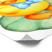 Niedliches, gelbes Enckeln Poster (Ecke)