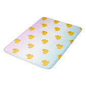 Niedliches gelbes Entenmuster Badematte (Schrägansicht)