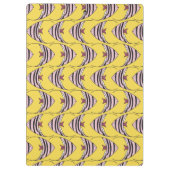 Niedliches gelbes Fischmuster Klemmbrett (Rückseite)