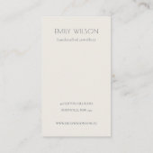 Niedliches gelbes, florales Logo-Nekklace-Display Visitenkarte (Rückseite)