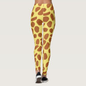 Niedliches gelbes Giraffenmuster Leggings (Rückseite)