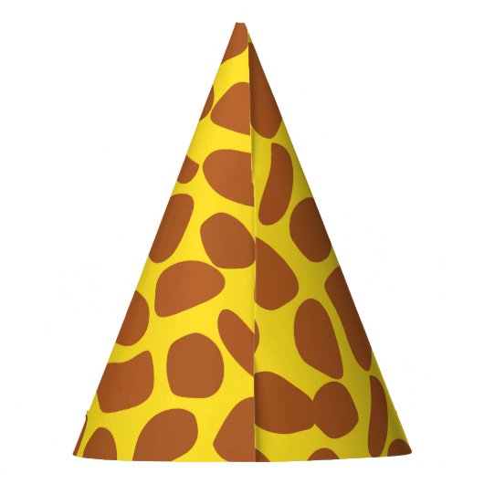 Niedliches gelbes Giraffenmuster Partyhütchen (Rückseite)